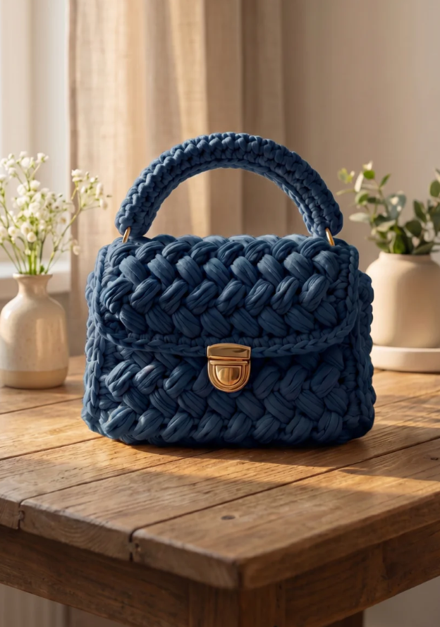Bolsa de Mão Floral em Crochê — foto 5