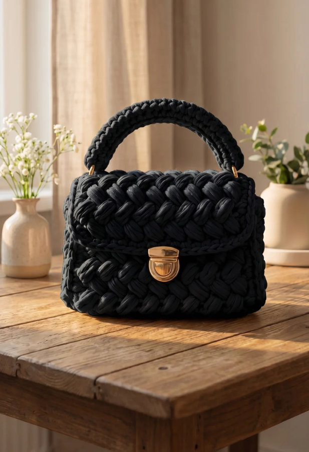 Bolsa de Mão Floral em Crochê — foto 6