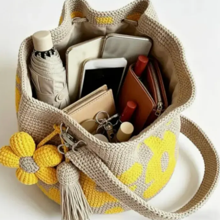 Bolsa Floral em Crochê — foto 2