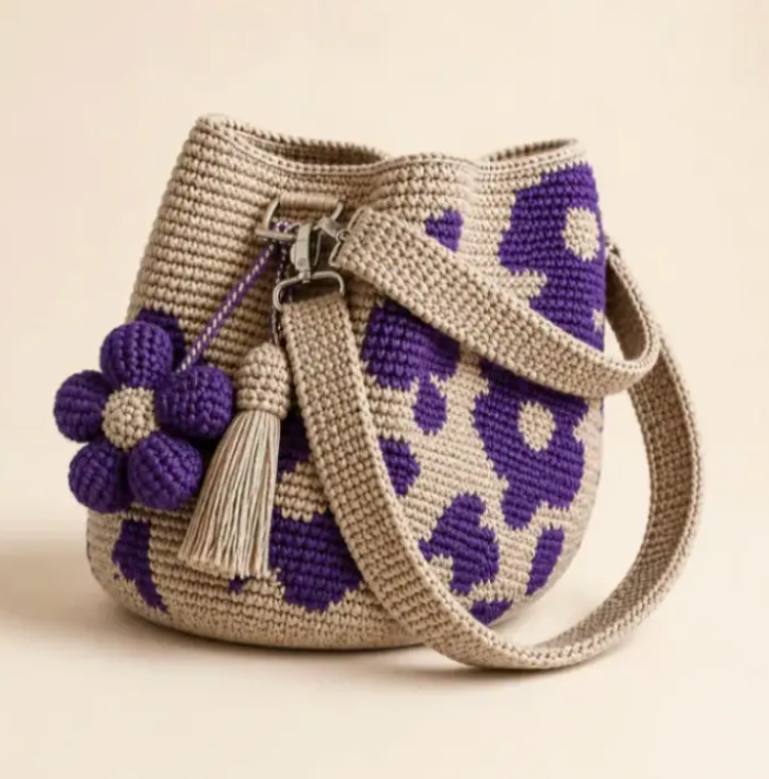 Bolsa Floral em Crochê — foto 3