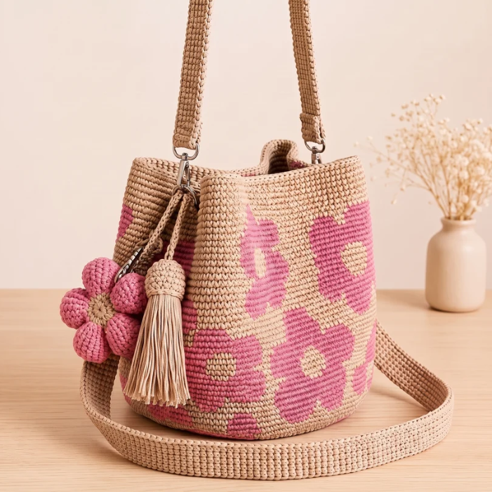 Bolsa Floral em Crochê — foto 7
