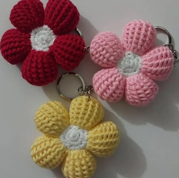 Chaveiro de Flor em Crochê — foto 1